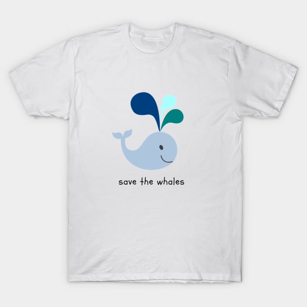 Save the Whales T-Shirt by NoColorDesigns